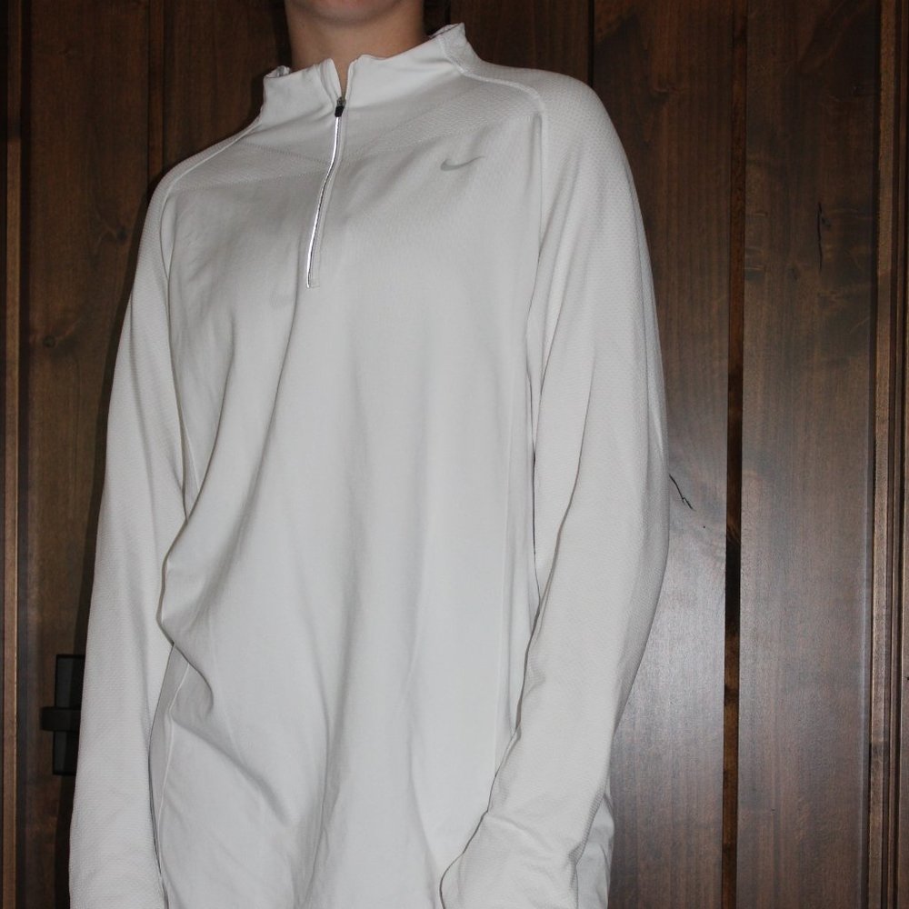 White Nike Quarter Zip